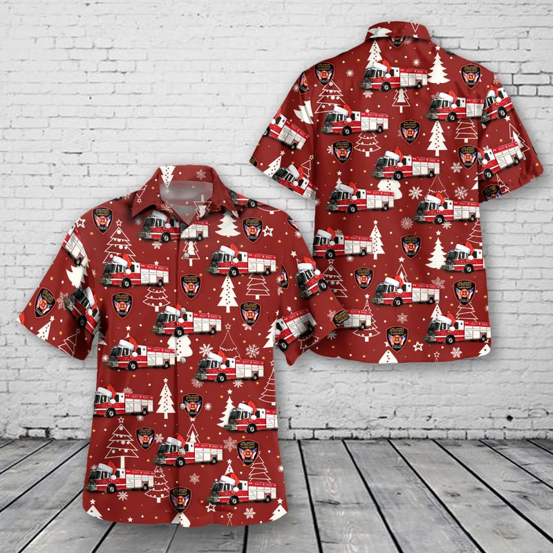 Lake Jackson, Texas, Lake Jackson Volunteer Fire Department Christmas Hawaiian Shirt