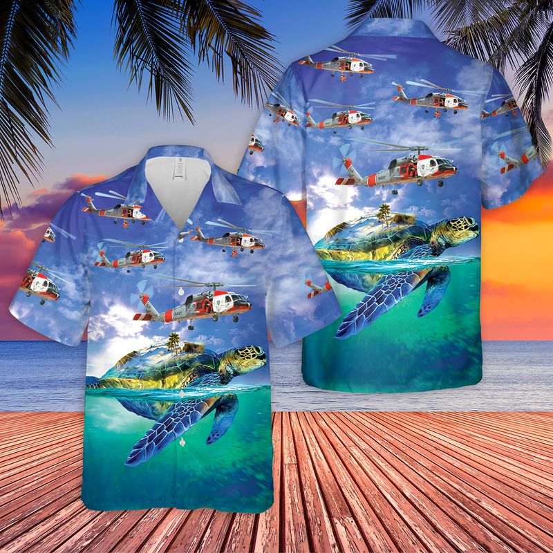 US Navy Sikorsky SH-60 Sea Hawk Hawaiian Shirt