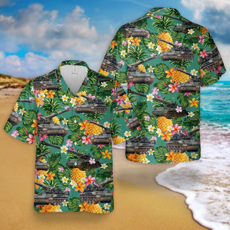 US Army M110 howitzer Flag Hawaiian Shirt