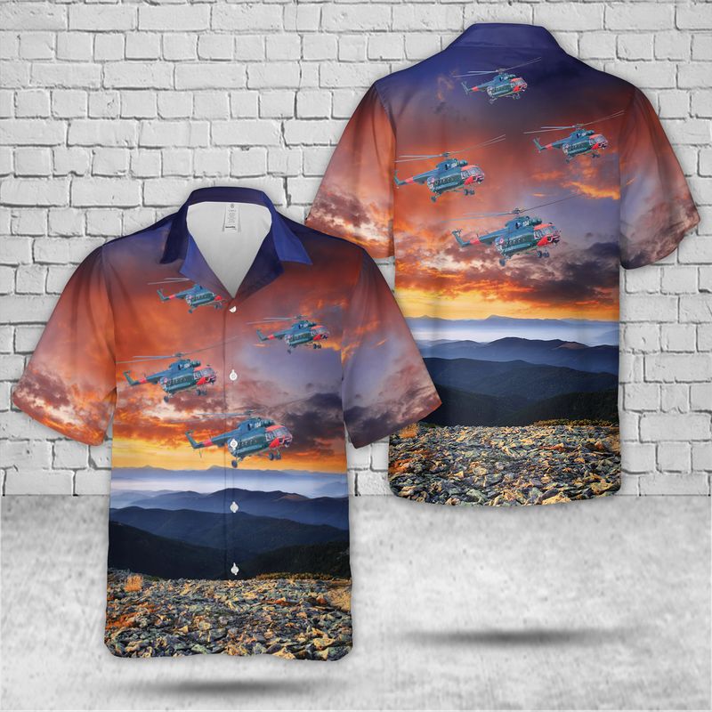 Latvian Air Force Mil Mi-17 helicopter Hawaiian Shirt