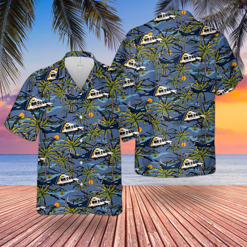 New Jersey State Police Agusta-Westland AW-139 Hawaiian Shirt