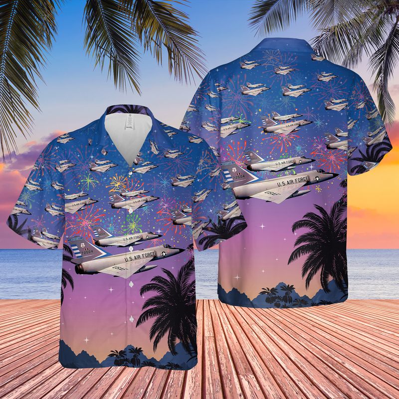 US Air Force Convair F-106 Delta Dart 4th Of July Hawaiian Shirt