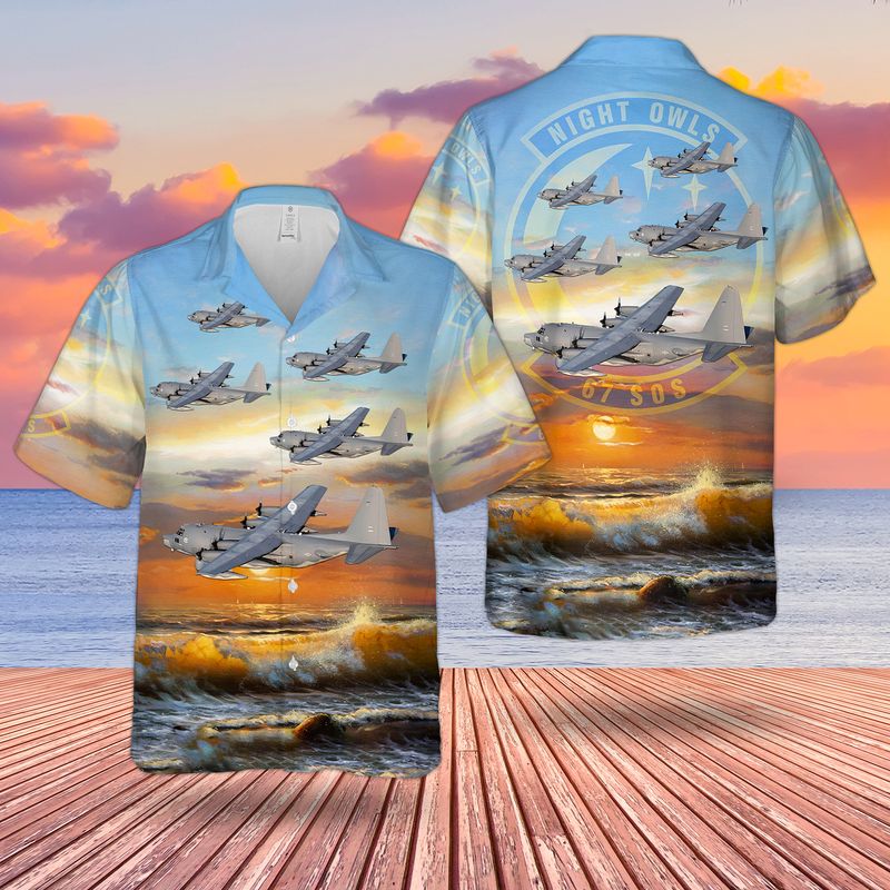 US Air Force 67th Special Operations Squadron Lockheed MC-130P Combat Shadow Hawaiian Shirt
