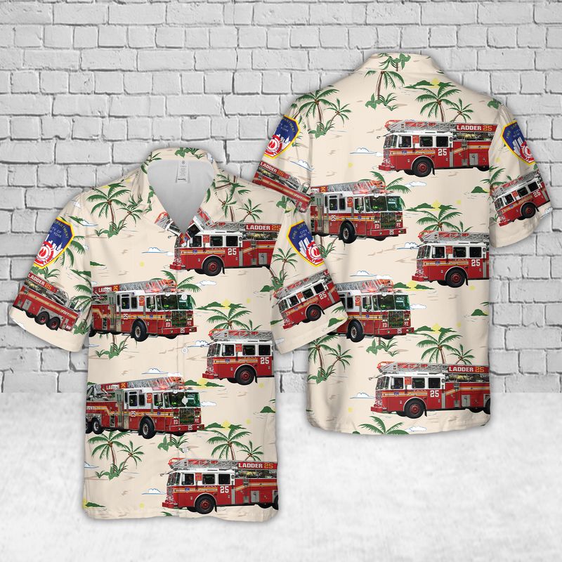 New York City Fire Department Hawaiian Shirt