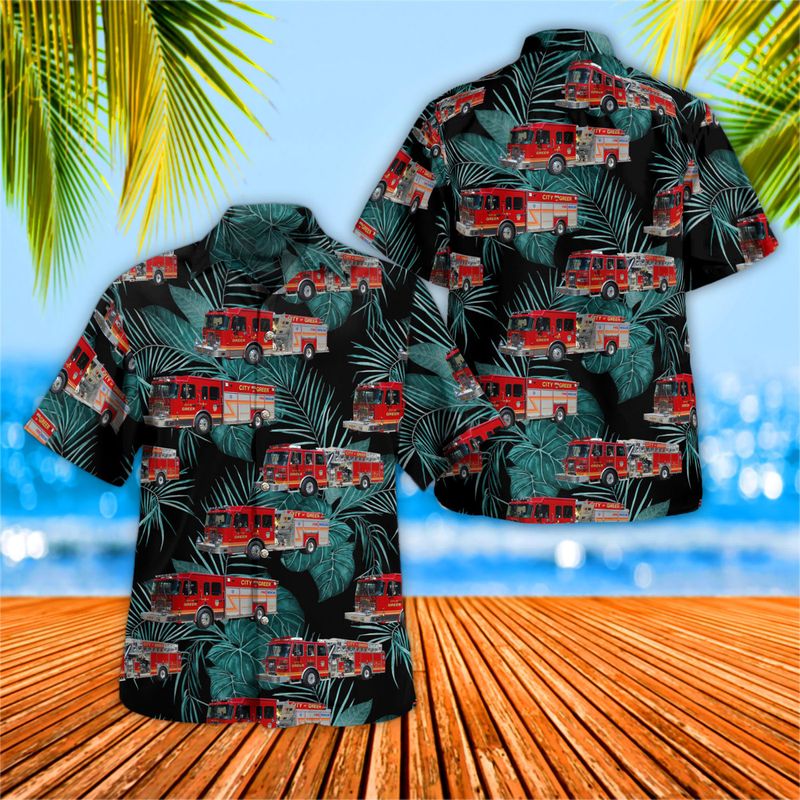 Greer, South Carolina, City of Greer Fire Department - Station 1 Hawaiian Shirt