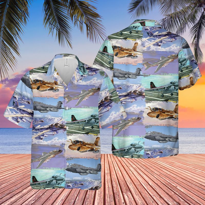 US Navy Northrop Grumman EA-6B Prowler Hawaiian Shirt