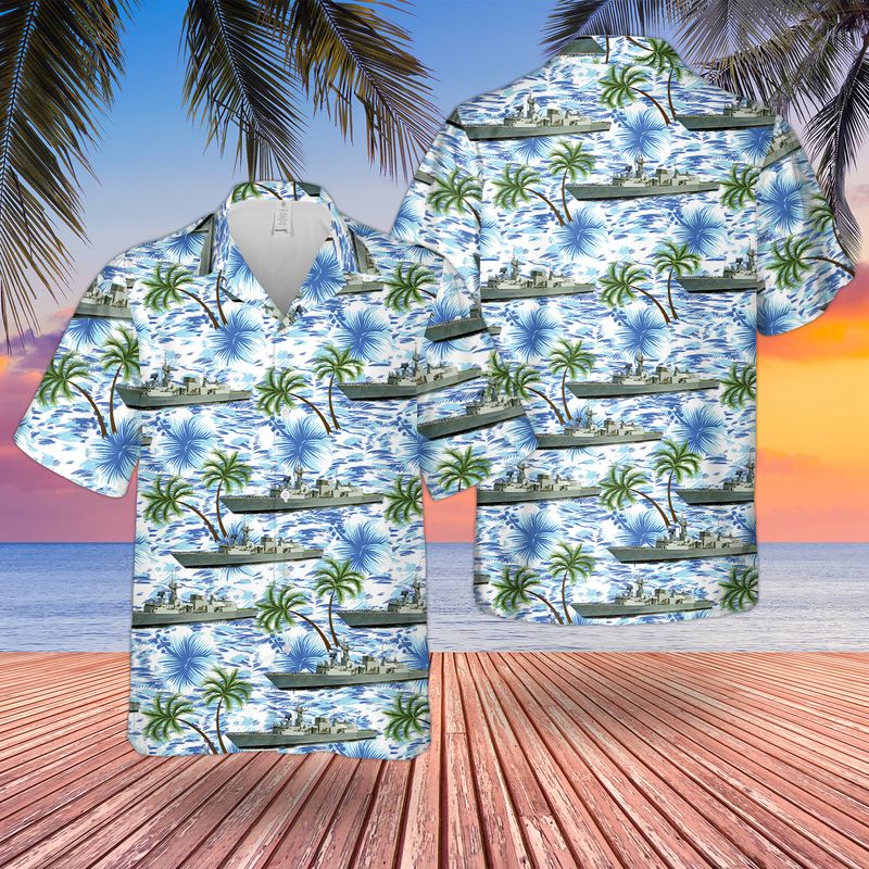 Royal Canadian Navy Halifax-class frigate Hawaiian Shirt