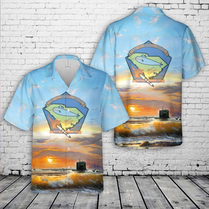US Navy USS L. Mendel Rivers (SSN-686) Hawaiian Shirt