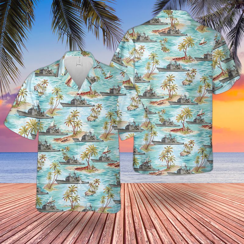 US Navy USS Hue City (CG-66) Hawaiian Shirt