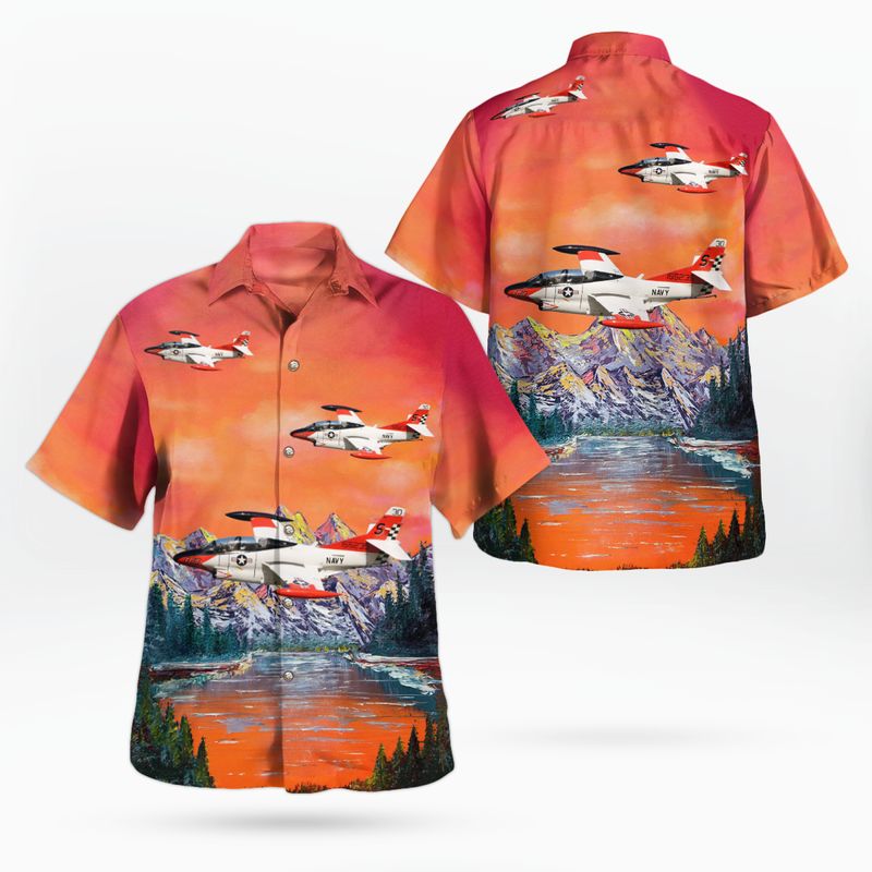 US Navy North American T-2 Buckeye Hawaiian Shirt