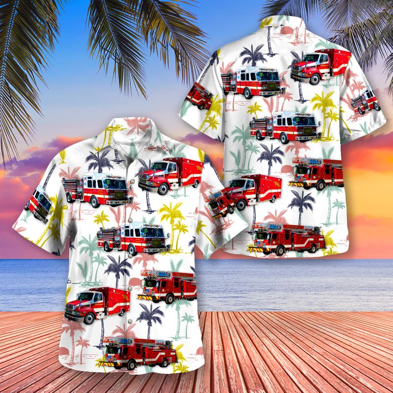 Broward County, Florida, Lauderhill Fire Department Hawaiian Shirt