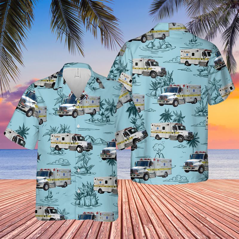 Maryland Anne Arundel County Fire Department EMS Hawaiian Shirt