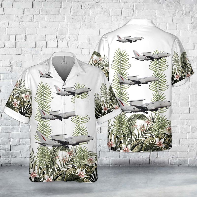 Royal Australian Air Force Boeing 737 AEW&C E-7 Wedgetail Pocket Hawaiian Shirt