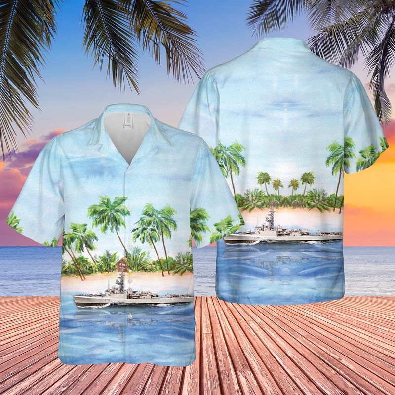 Royal Canadian Navy RCN HMCS Gatineau (DDE 236) Restigouche-class destroyer Hawaiian Shirt