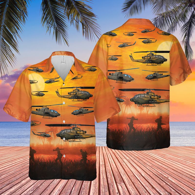 US Army AH-1F Cobra Hawaiian Shirt