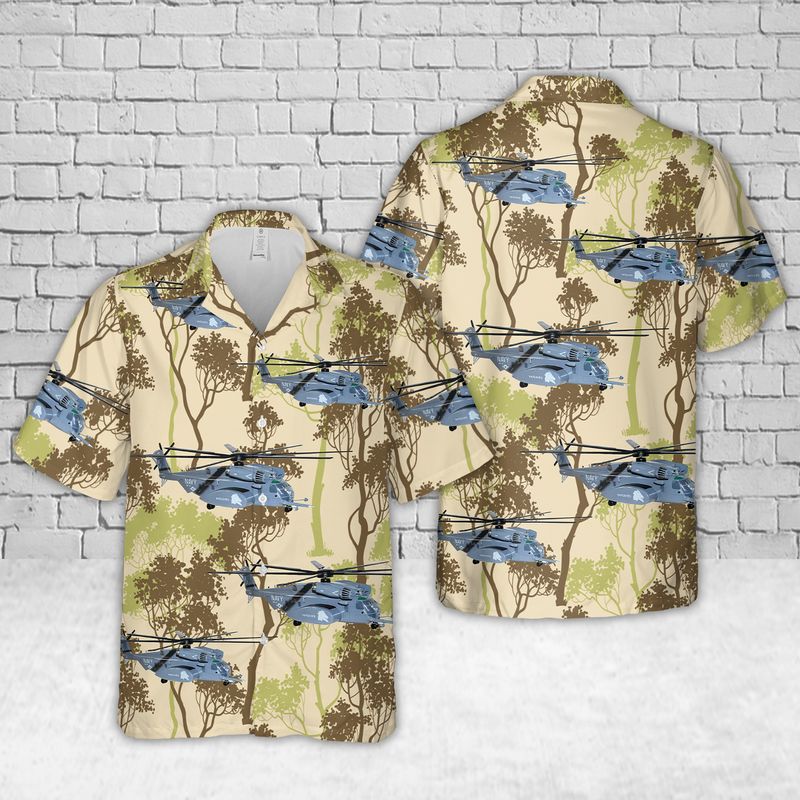 US Navy Sikorsky CH-53E Super Stallion (MH-53E Sea Dragon) Of HM-14 Vanguard Hawaiian Shirt