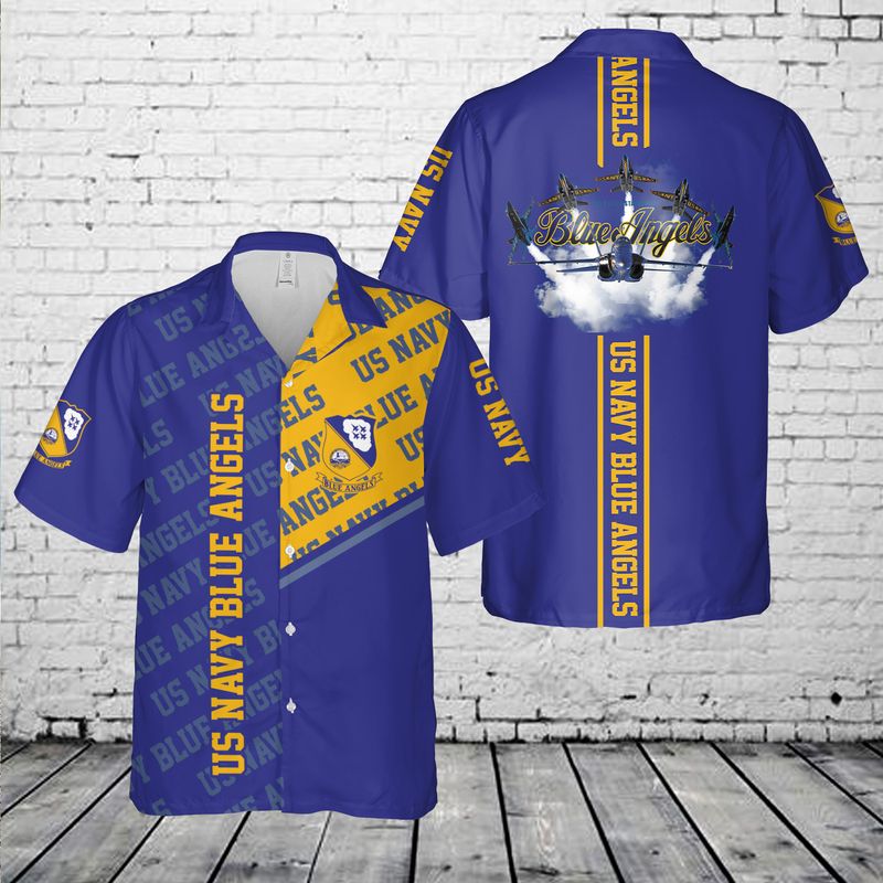 US Navy Blue Angels Hawaiian Shirt