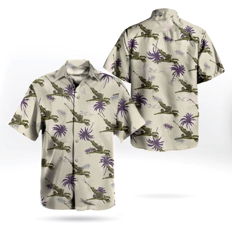 Canadian Army M777 Lightweight 155mm Howitzer Hawaiian Shirt