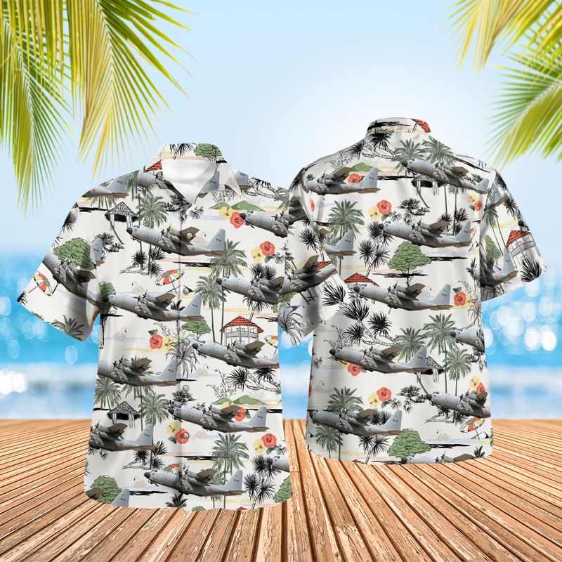 Belgian Air Force Lockheed C-130H Hercules (L-382) Hawaiian Shirt