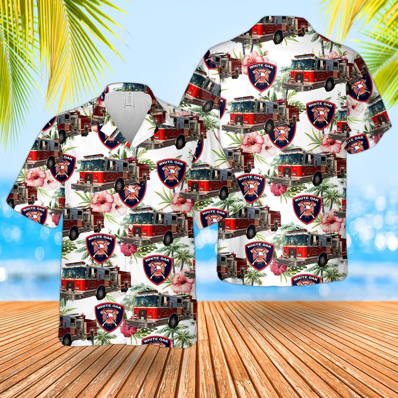 Texas White Oak Volunteer Fire Department Hawaiian Shirt