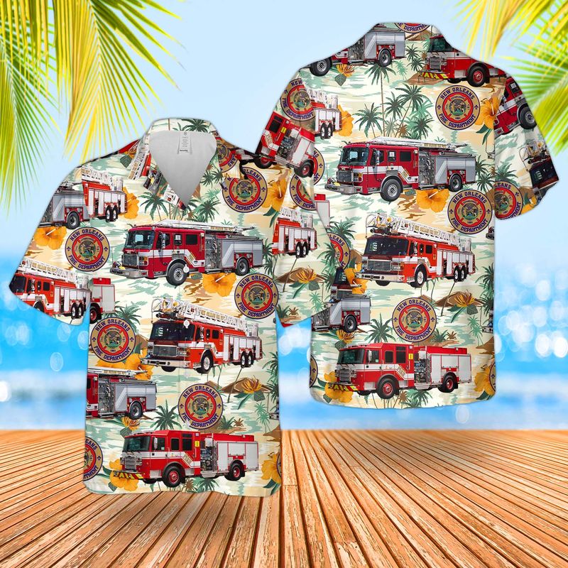 Louisiana New Orleans Fire Department Hawaiian Shirt