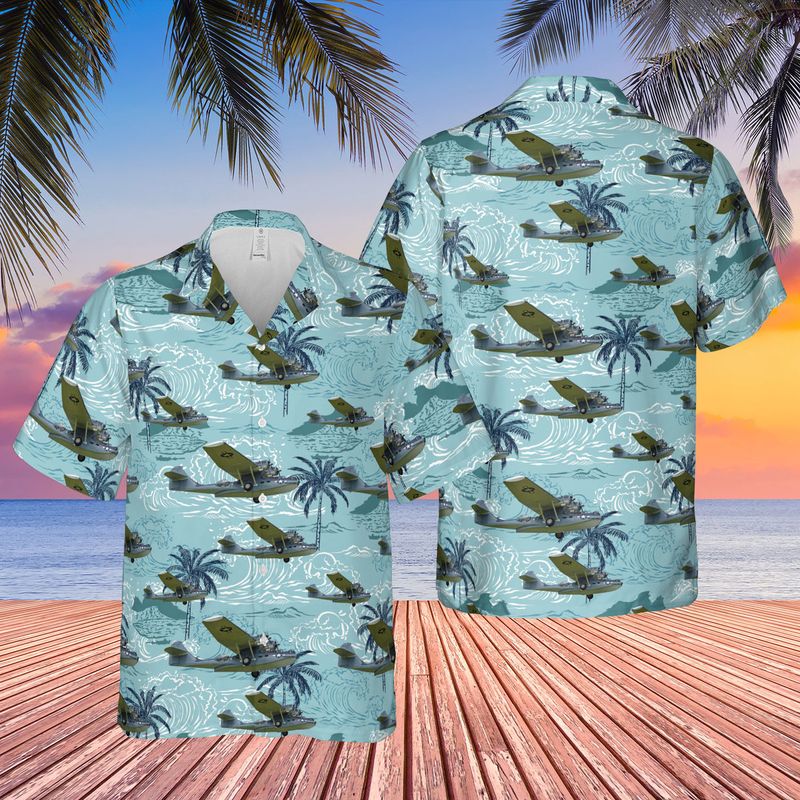 US Navy (USN) Consolidated PBY-5A Catalina Hawaiian Shirt