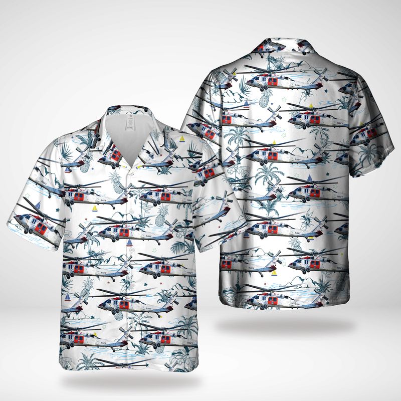 US Navy MH-60 Knighthawk Search And Rescue Hawaiian Shirt