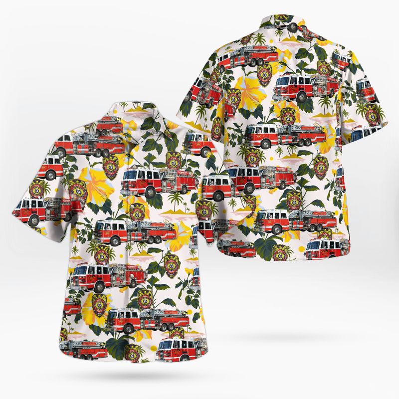 Greensboro Fire Department Ladder Hawaiian Shirt