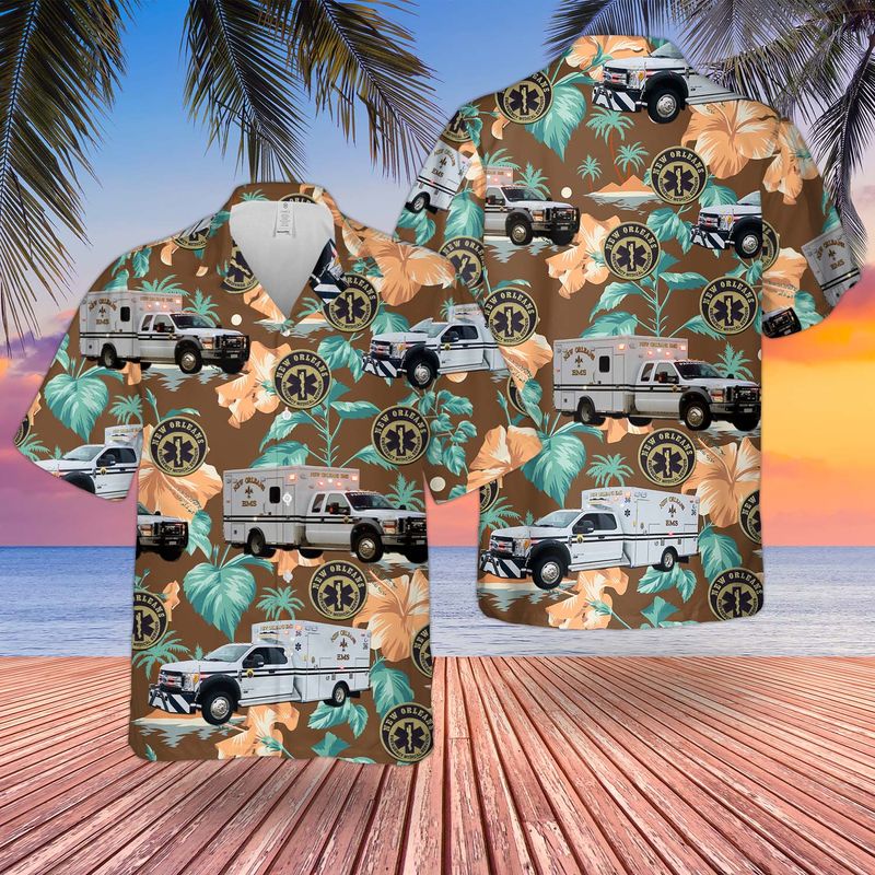 Louisiana New Orleans EMS Hawaiian Shirt
