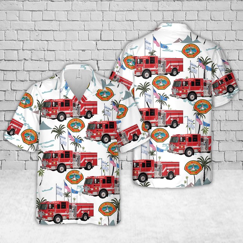 San Diego Fire Department Hawaiian Shirt