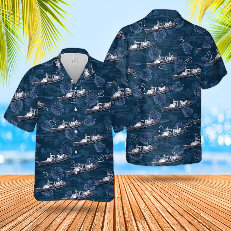 Royal Canadian Navy RCN HMCS Provider (AOR 508) Replenishment oiler Hawaiian Shirt