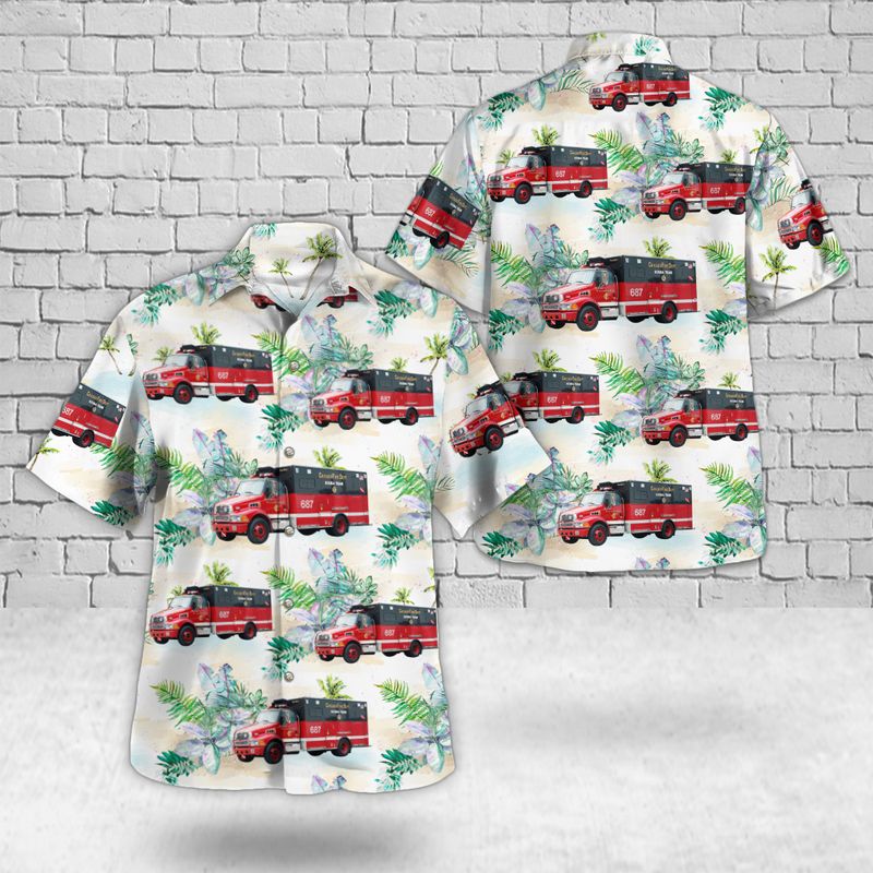 Chicago, Illinois, Chicago Fire Department Scuba Team Hawaiian Shirt