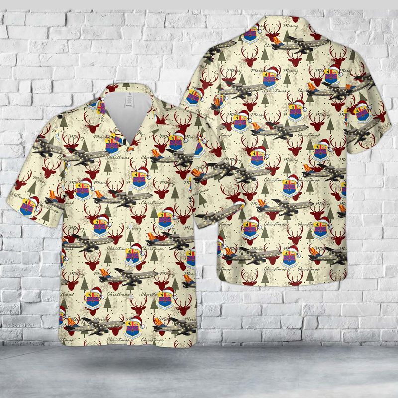 US Air Force Arizona Air National Guard 161st Air Refueling Wing KC-135R Stratotanker Christmas Hawaiian Shirt