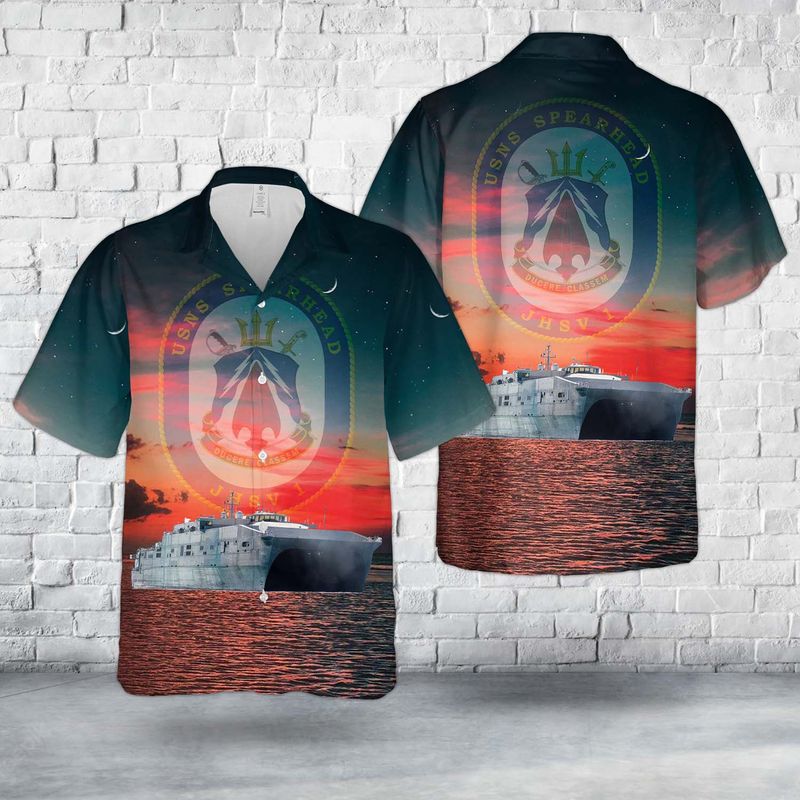 US Navy USNS Spearhead (JHSV-1/T-EPF-1) Hawaiian Shirt
