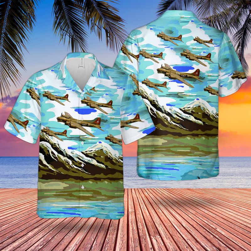 US Air Force Boeing B-17 Flying Fortress "Thunderbird" Hawaiian Shirt