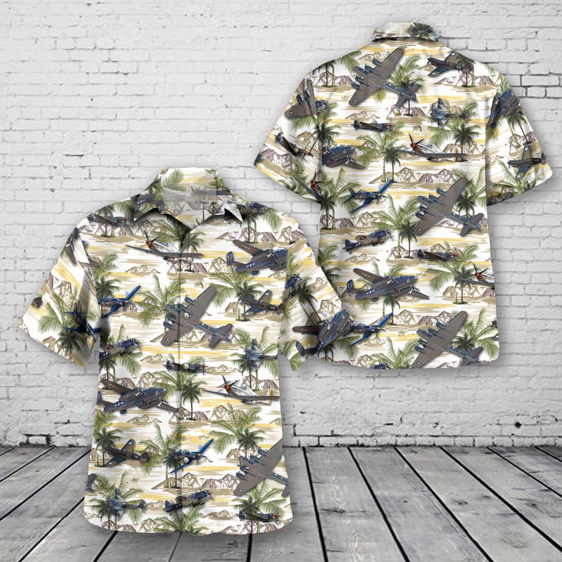 Collage of Allied WWII Aircraft Hawaiian Shirt