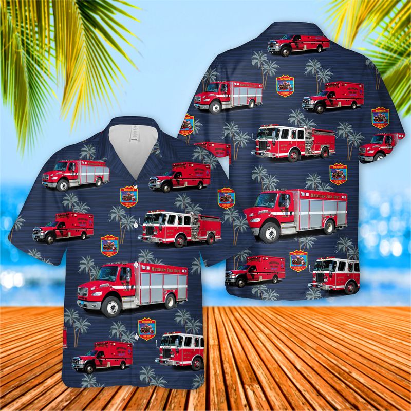 Massachusetts Methuen Fire Department Hawaiian Shirt