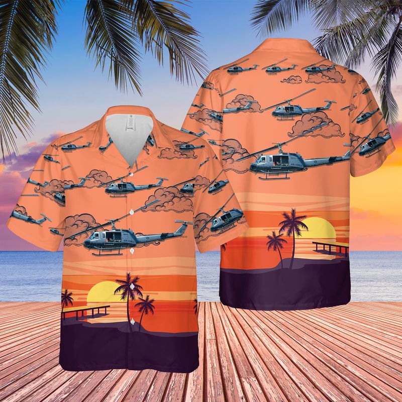 Royal New Zealand Air Force (RNZAF) Bell UH-1H Iroquois Hawaiian Shirt