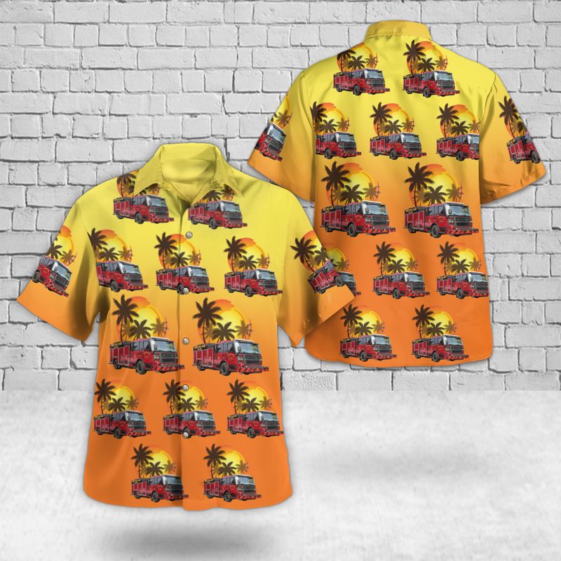 Michigan, Grosse Pointe Farms Fire Department Hawaiian Shirt