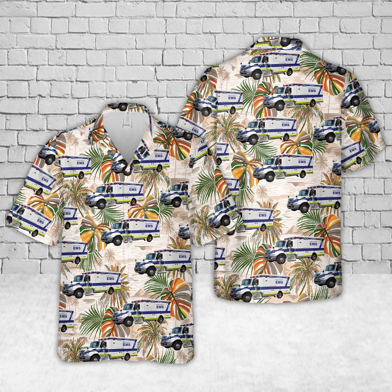 Wake County EMS North Carolina Hawaiian Shirt