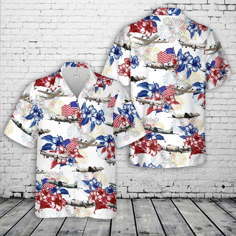 US Navy Lockheed P-3 Orion Hawaiian Shirt