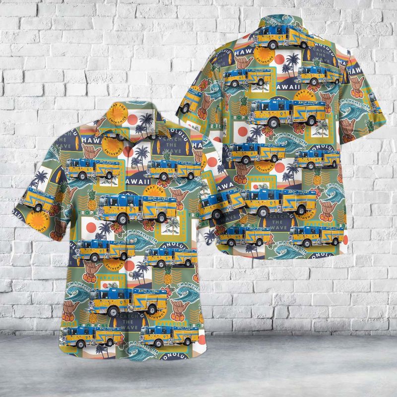 Little Rock, Arkansas, Arch Street Fire Department Hawaiian Shirt