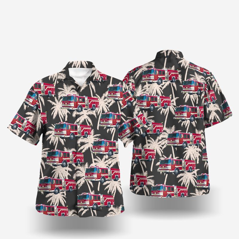 Plantation Broward County Florida Plantation Fire Department Hawaiian Shirt