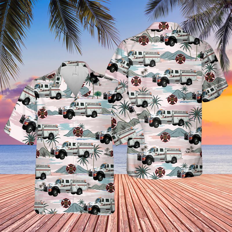 Utah Utah County Fire Department Hawaiian Shirt
