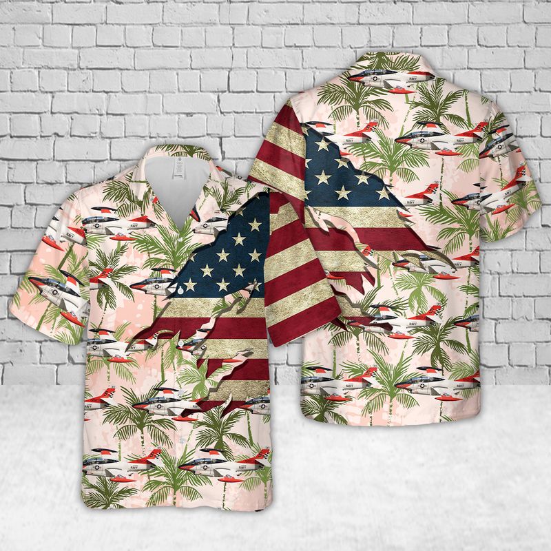 US Navy North American T-2C Buckeye Hawaiian Shirt