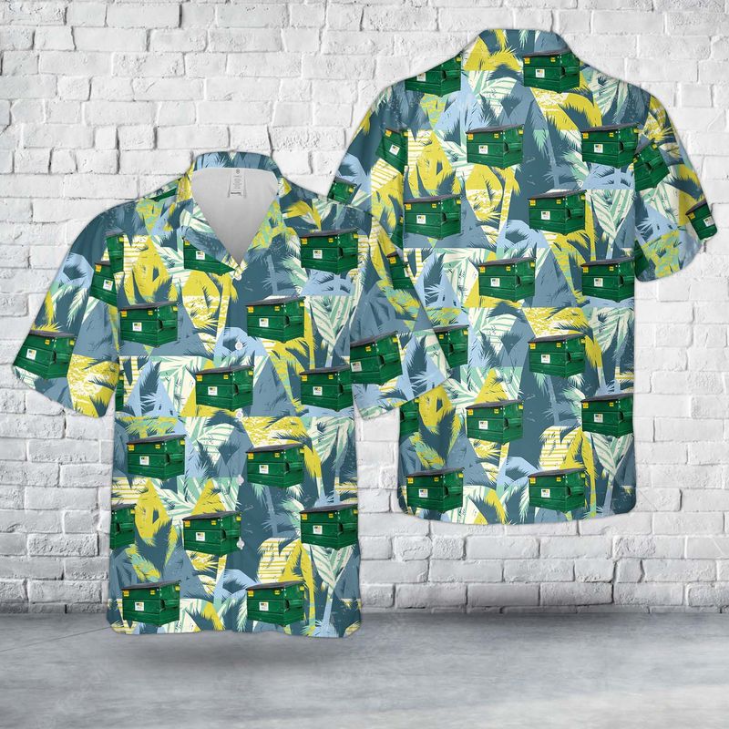 Waste Management 4-yard Front-Load Dumpster Hawaiian Shirt