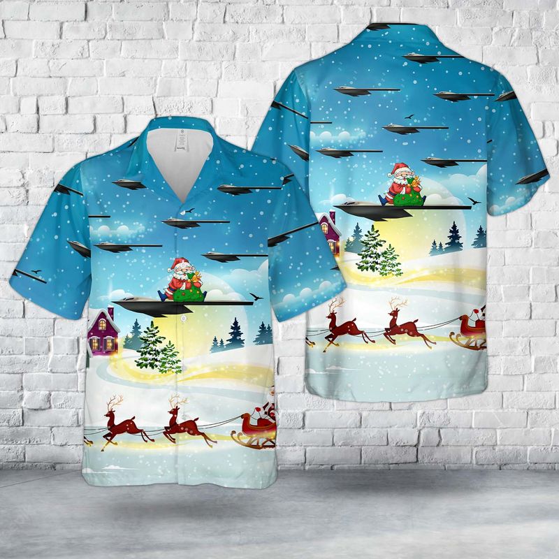 US Air Force Northrop Grumman B-21 Raider Christmas Hawaiian Shirt