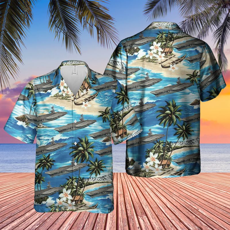 US Navy USS Ronald Reagan (CVN 76) Hawaiian Shirt
