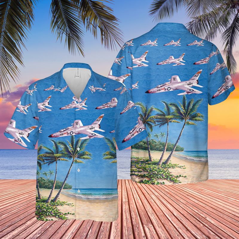 US Navy Grumman F-11A Tiger Hawaiian Shirt