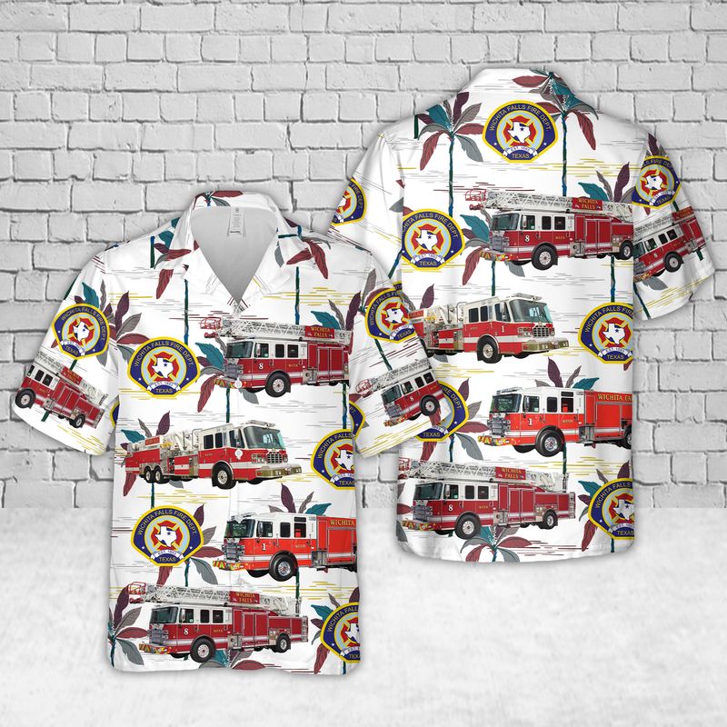 Texas Wichita Falls Fire Department Hawaiian Shirt